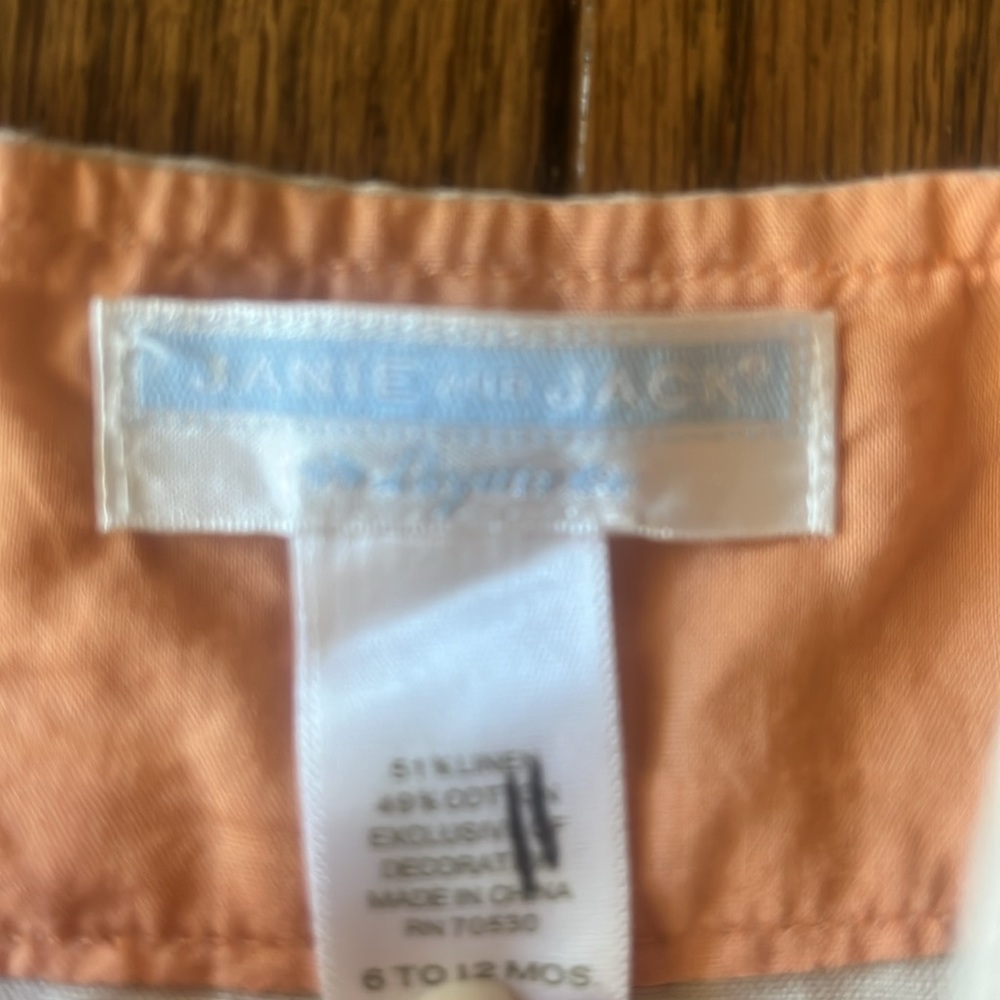 Jack and Jane Cream and Orange Overalls - Picture 6 of 8